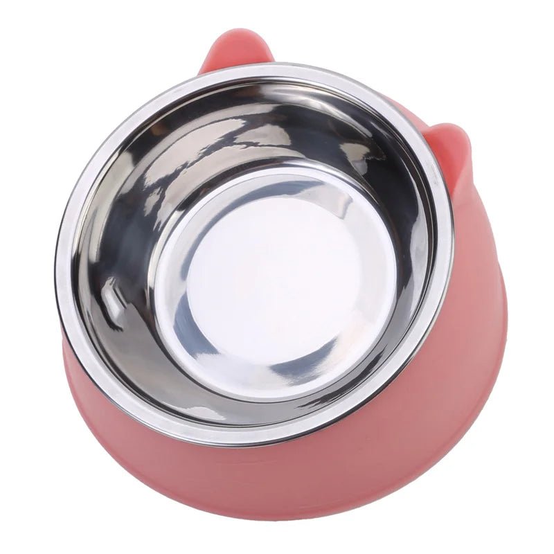 Inclined Stainless Steel Cat Feeding Bowl - Petnivo
