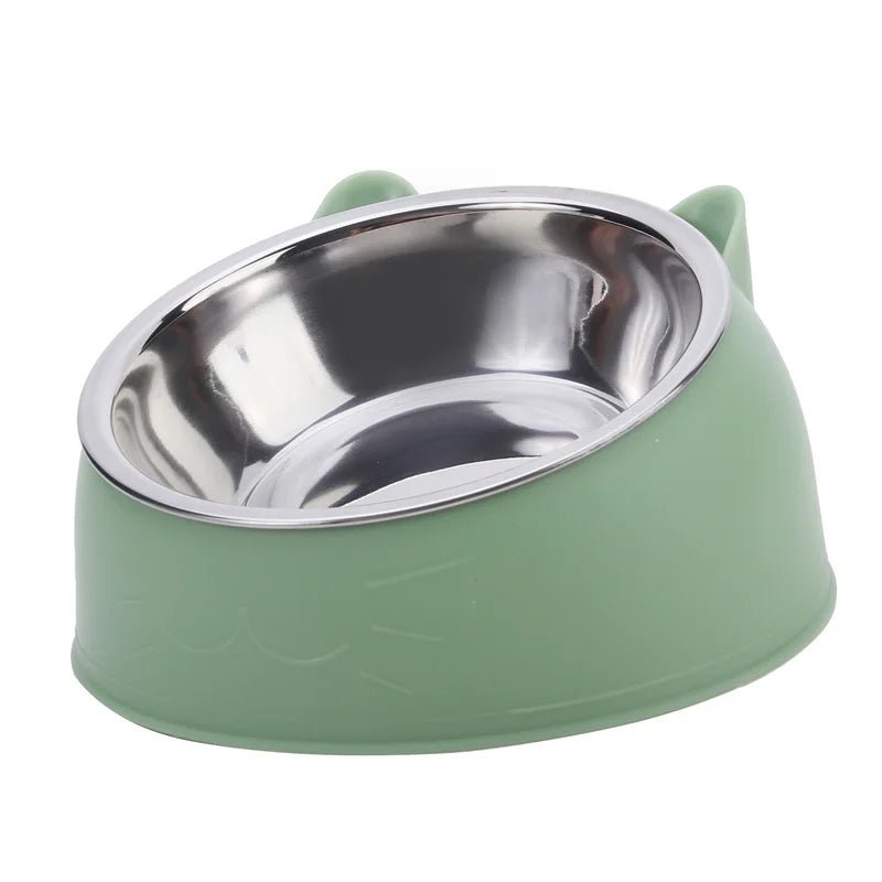 Inclined Stainless Steel Cat Feeding Bowl - Petnivo