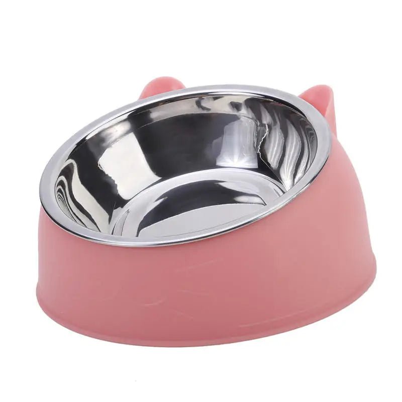 Inclined Stainless Steel Cat Feeding Bowl - Petnivo