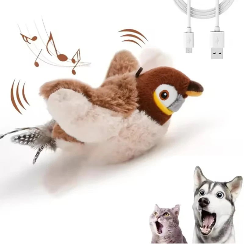Interactive Chirping Flapping Bird Cat Toy - Petnivo