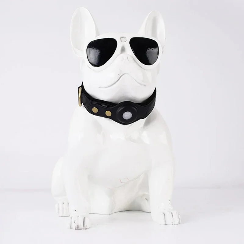 Leather Dog Collar AirTag Holder Anti Loss - Petnivo