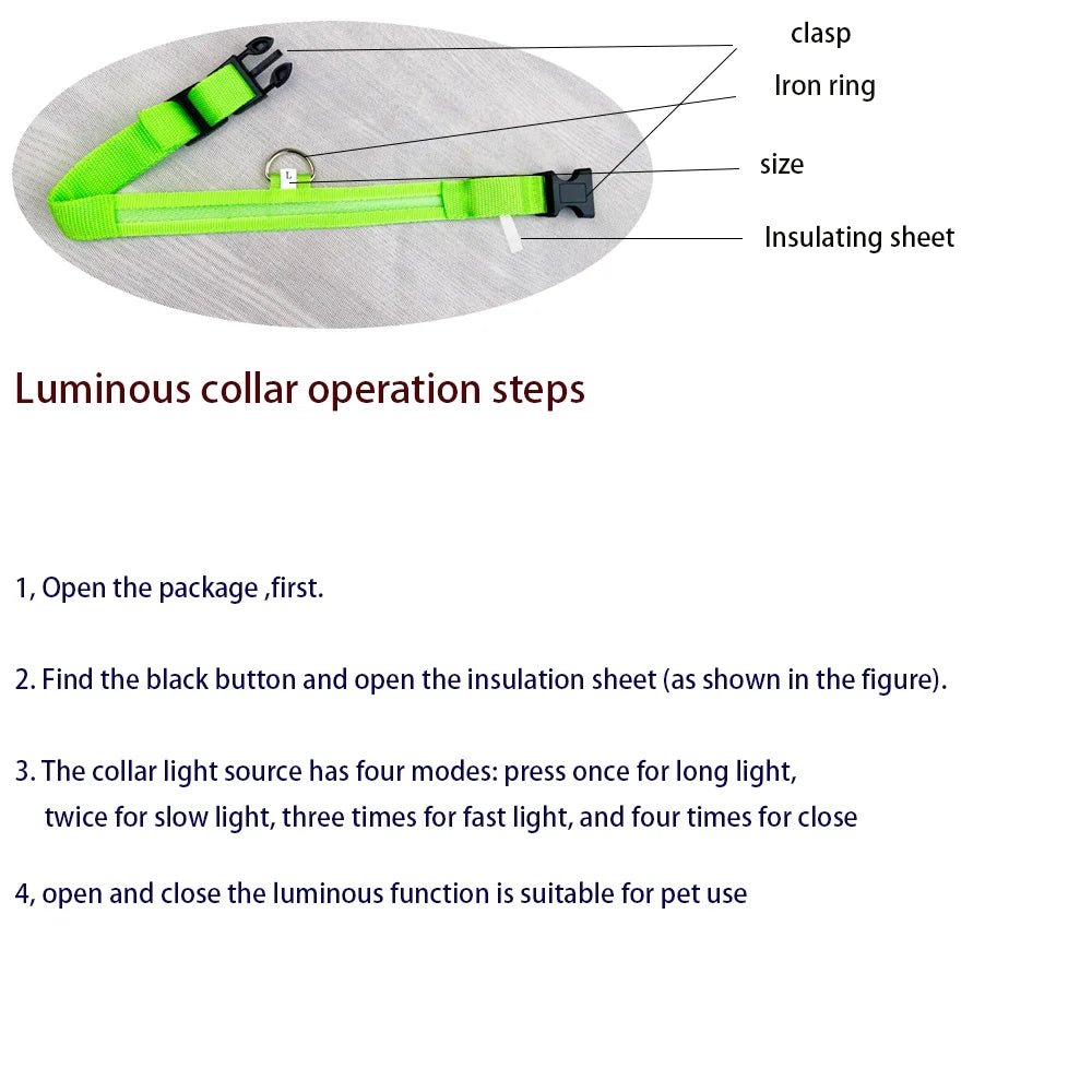 LED Dog Leash Glow Safety Collar - Petnivo