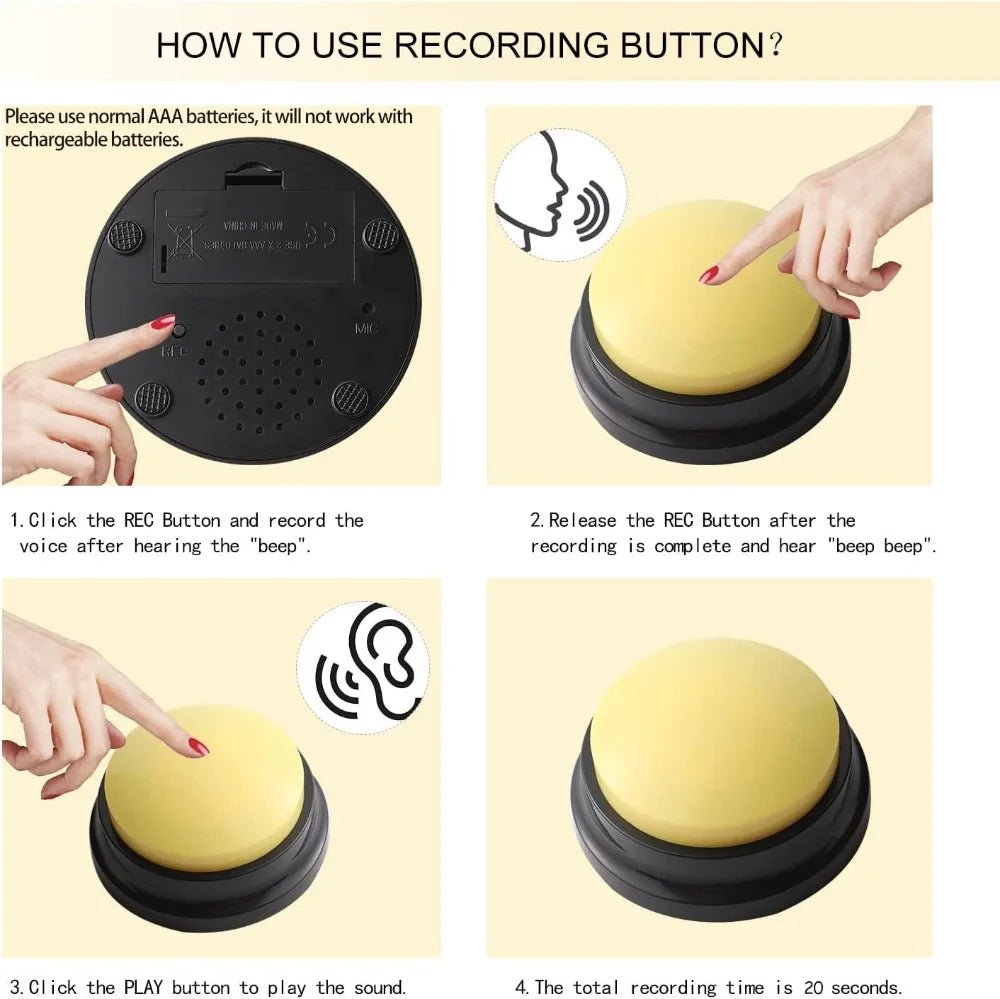 Pet Communication Recording Buttons - Petnivo