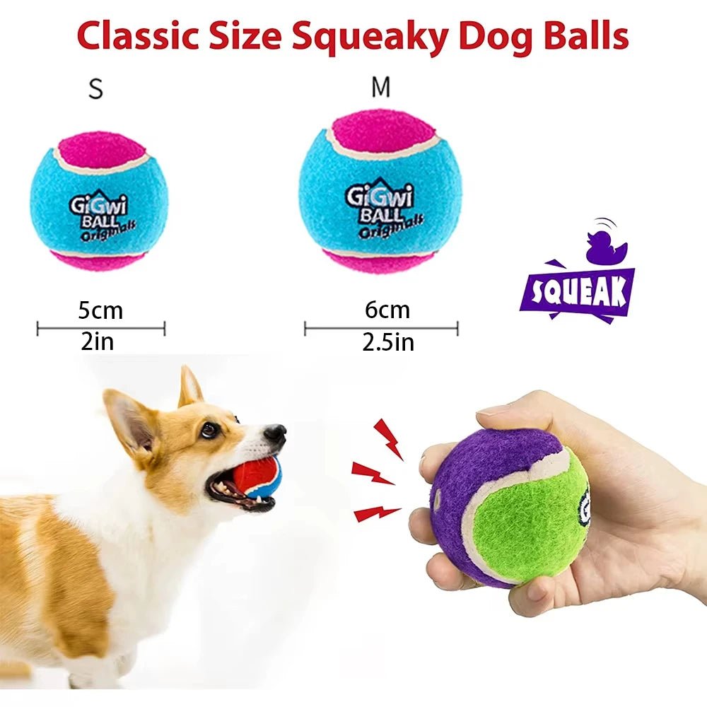 Squeaky Dog Tennis Balls Bite Resistant Set - Petnivo