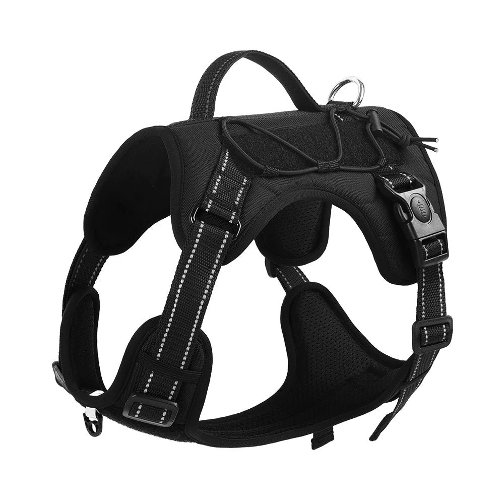 Tactical Dog Harness Reflective Vest Leash - Petnivo