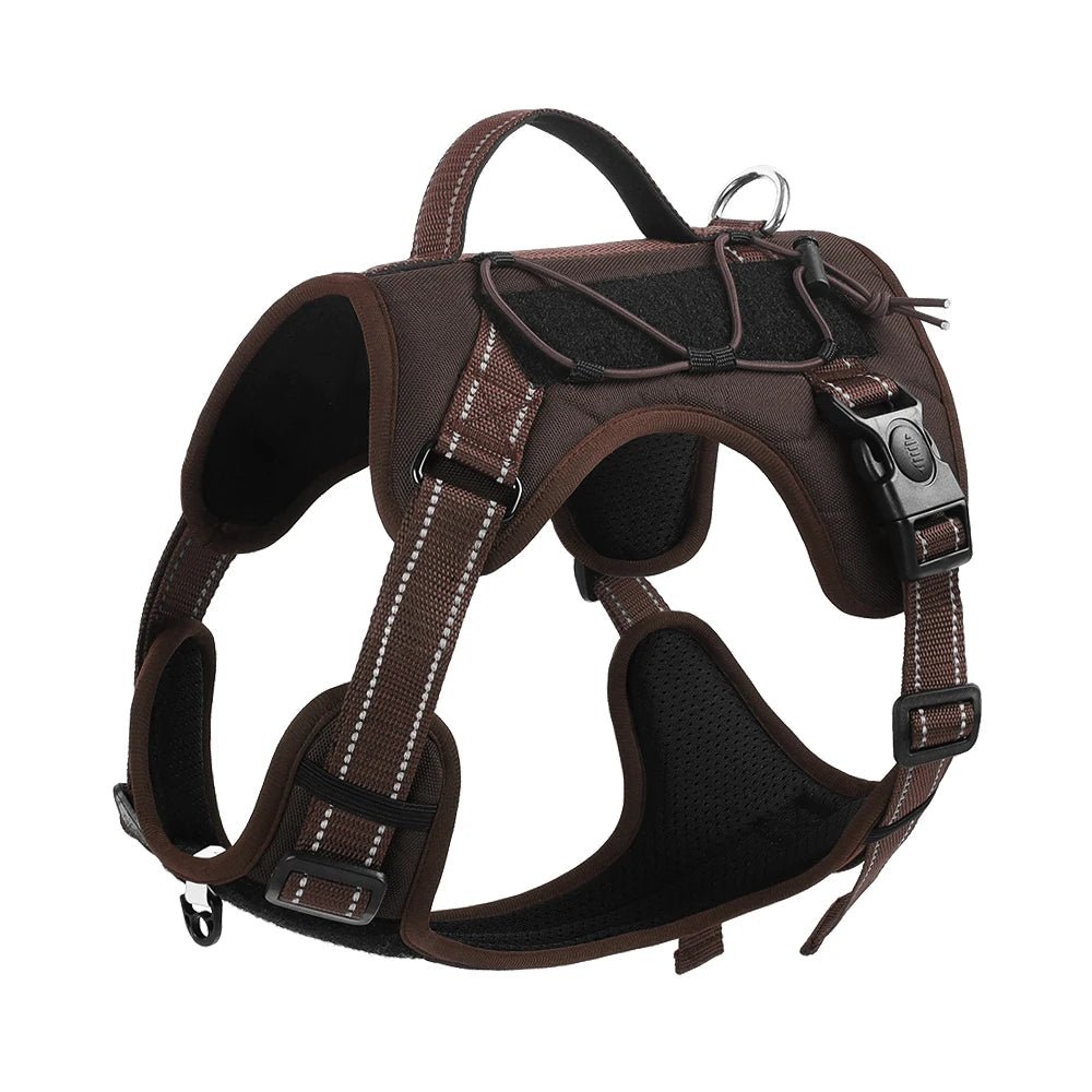 Tactical Dog Harness Reflective Vest Leash - Petnivo