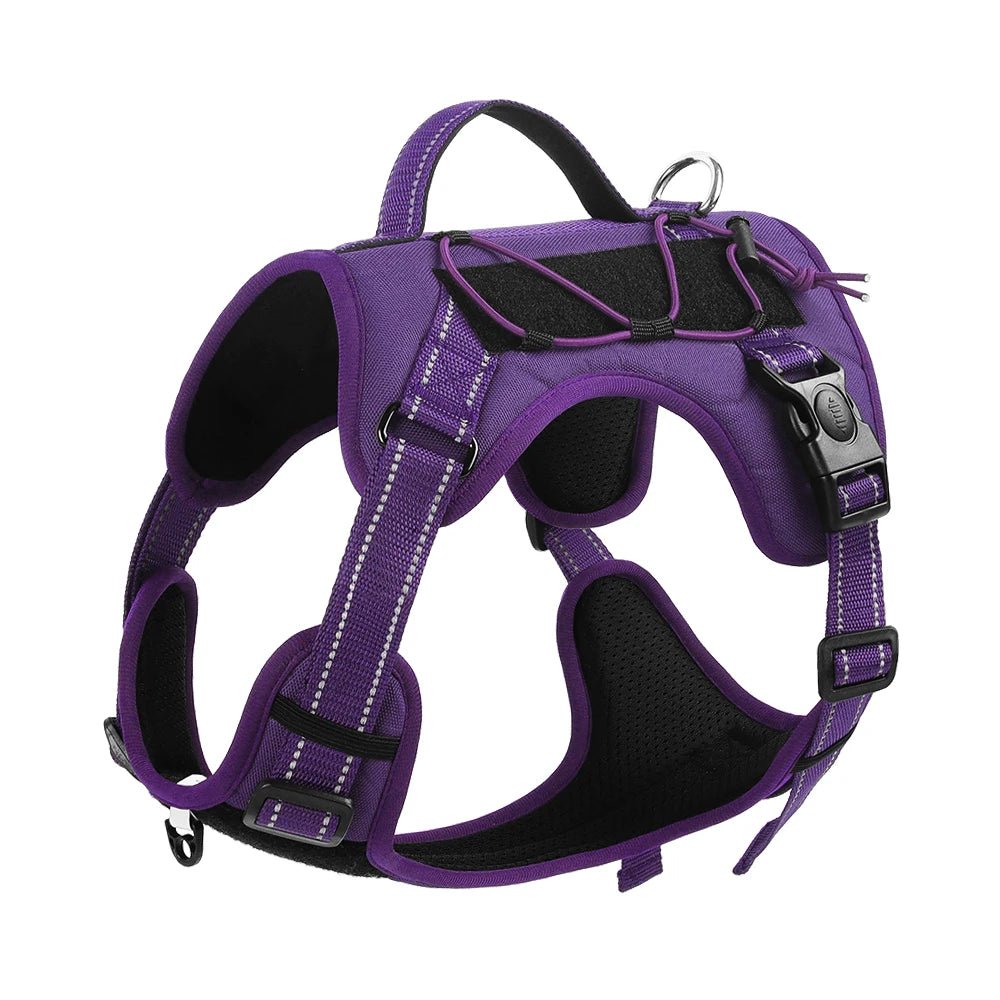 Tactical Dog Harness Reflective Vest Leash - Petnivo